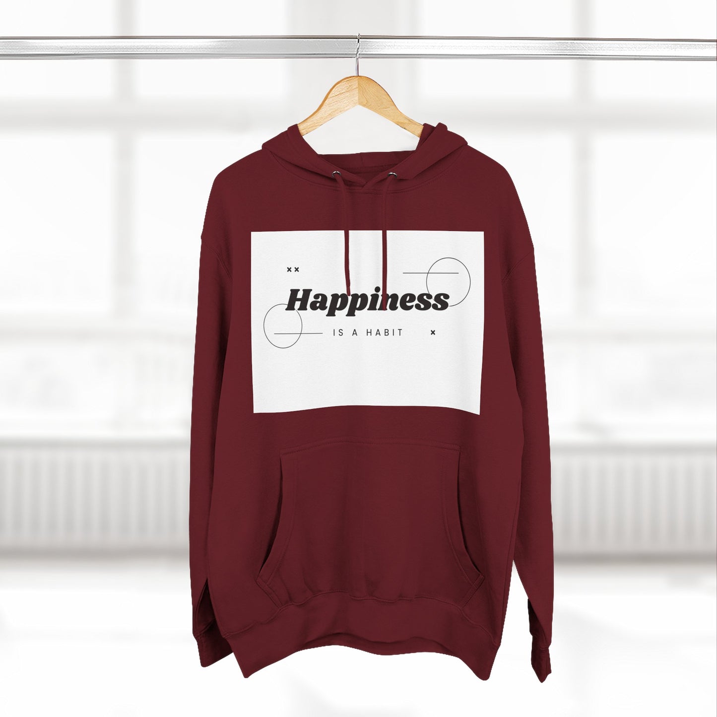 Happiness Is A Habit Hoodie, Cozy Sweatshirt, Motivational Apparel, Ideal Gift for Her, Everyday Comfort Wear