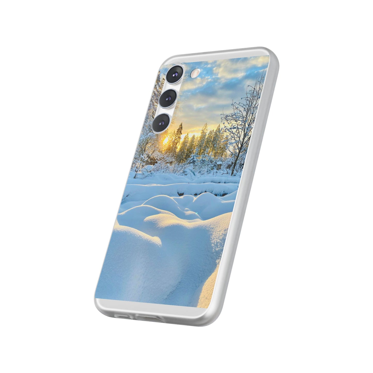 Winter Landscape Flexi Cases, Nature Phone Cover, Scenic Case, Holiday Gift, Seasonal Accessory, Outdoor Lover's Item