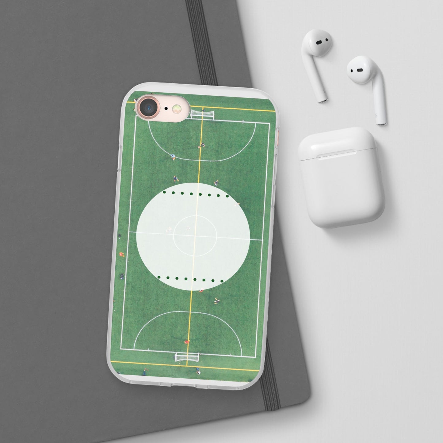 Soccer Field Phone Cases, Sporty Flexi Cases for Sports Lovers, Gift for Athletes, Unique Phone Cover, Perfect for Game Day