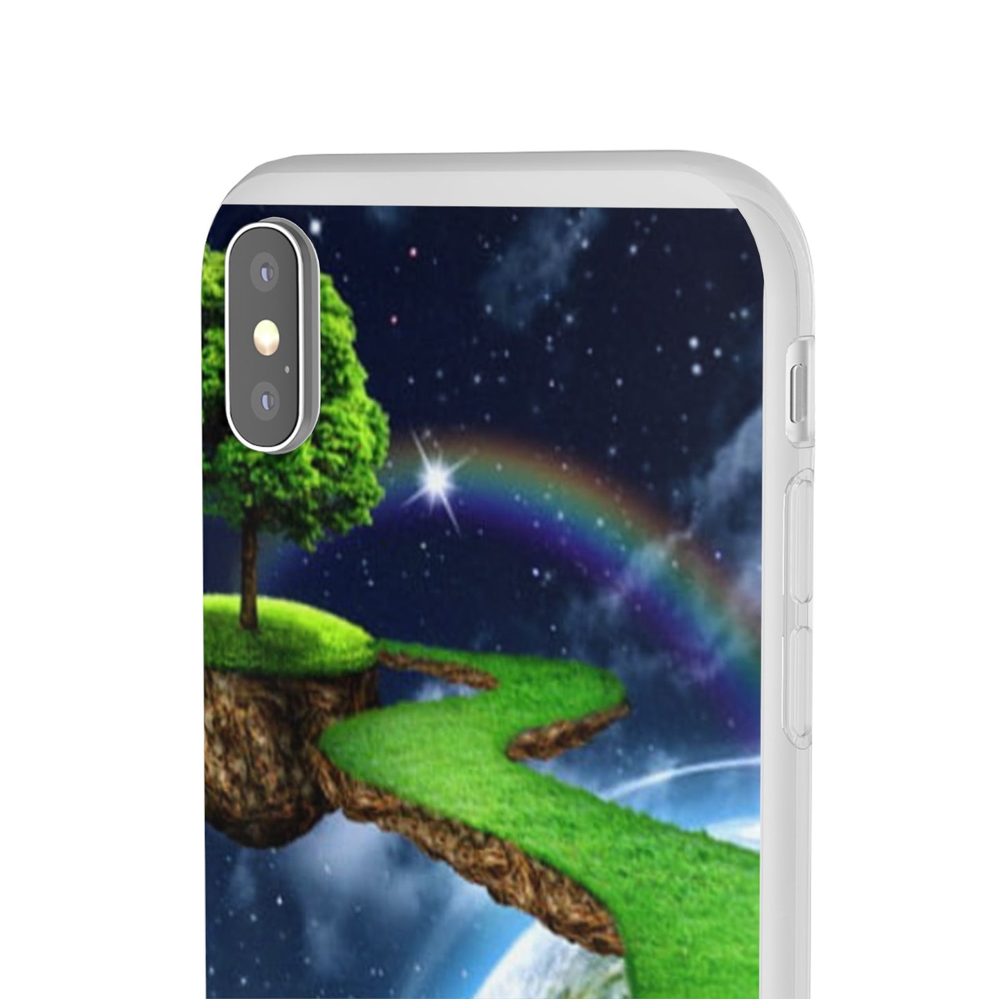Dreamy Landscape Phone Case, Eco-Friendly Cell Phone Cover, Nature Inspired Gift, Aesthetic Mobile Case, Vibrant Rainbow Design