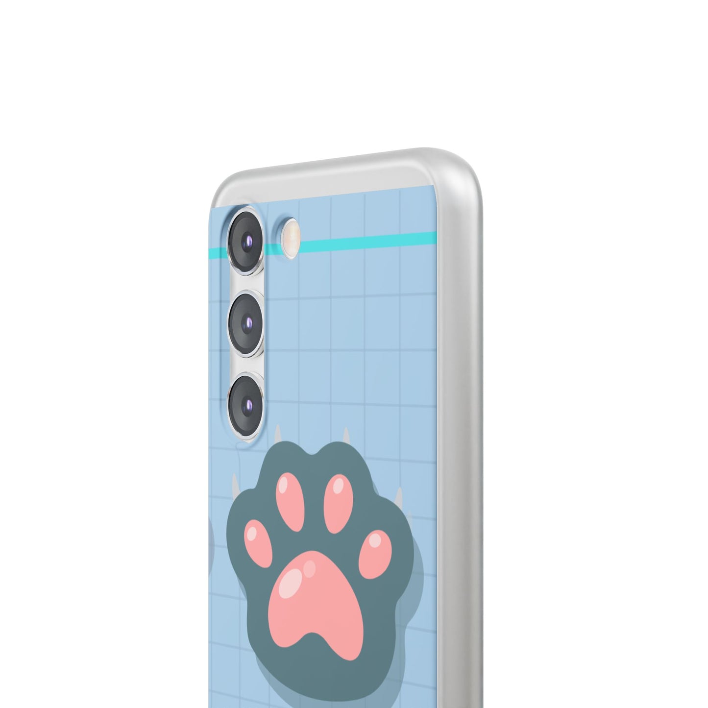 Paw Print Phone Case, Cute Pet Lover Flexi Cases, Dog Cat Accessory, Gift for Animal Lovers, Durable and Stylish Gadget Cover