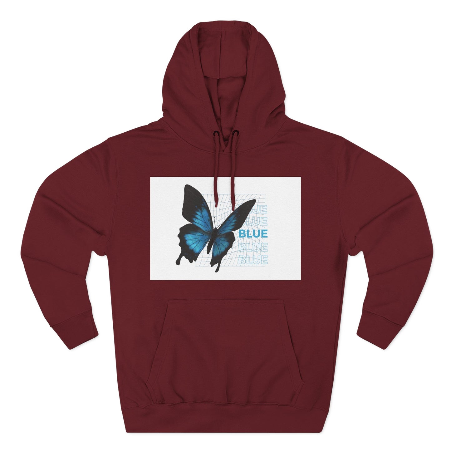 Butterfly Art Hoodie, Soft Fleece Sweatshirt, Gift for Nature Lovers, Stylish Casual Wear, Cozy Trendy Winter Apparel