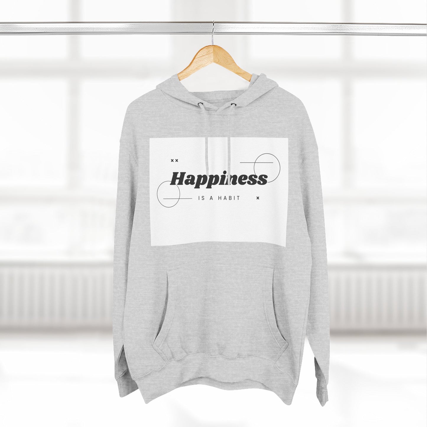 Happiness Is A Habit Hoodie, Cozy Sweatshirt, Motivational Apparel, Ideal Gift for Her, Everyday Comfort Wear