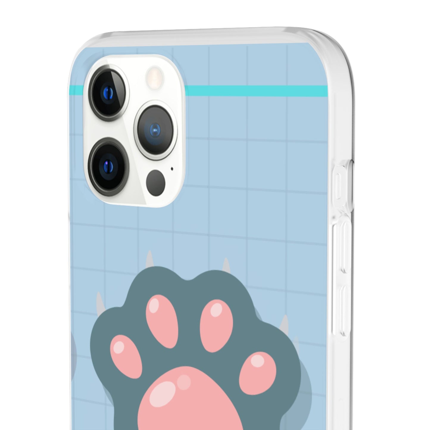 Paw Print Phone Case, Cute Pet Lover Flexi Cases, Dog Cat Accessory, Gift for Animal Lovers, Durable and Stylish Gadget Cover