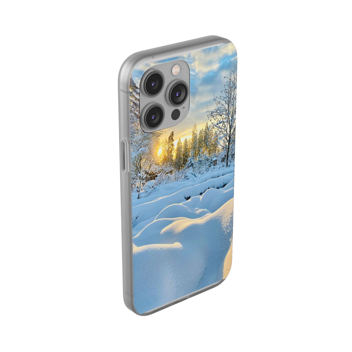 Winter Landscape Flexi Cases, Nature Phone Cover, Scenic Case, Holiday Gift, Seasonal Accessory, Outdoor Lover's Item