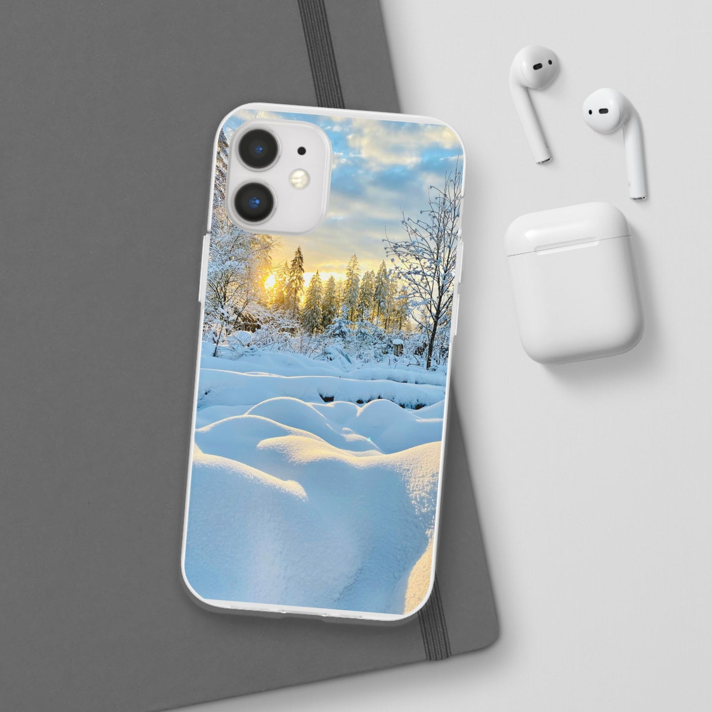 Winter Landscape Flexi Cases, Nature Phone Cover, Scenic Case, Holiday Gift, Seasonal Accessory, Outdoor Lover's Item