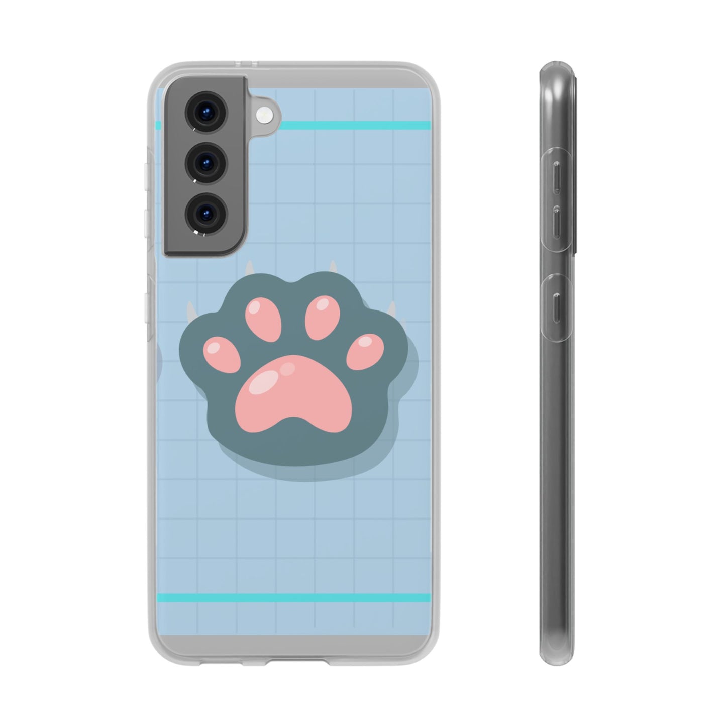 Paw Print Phone Case, Cute Pet Lover Flexi Cases, Dog Cat Accessory, Gift for Animal Lovers, Durable and Stylish Gadget Cover