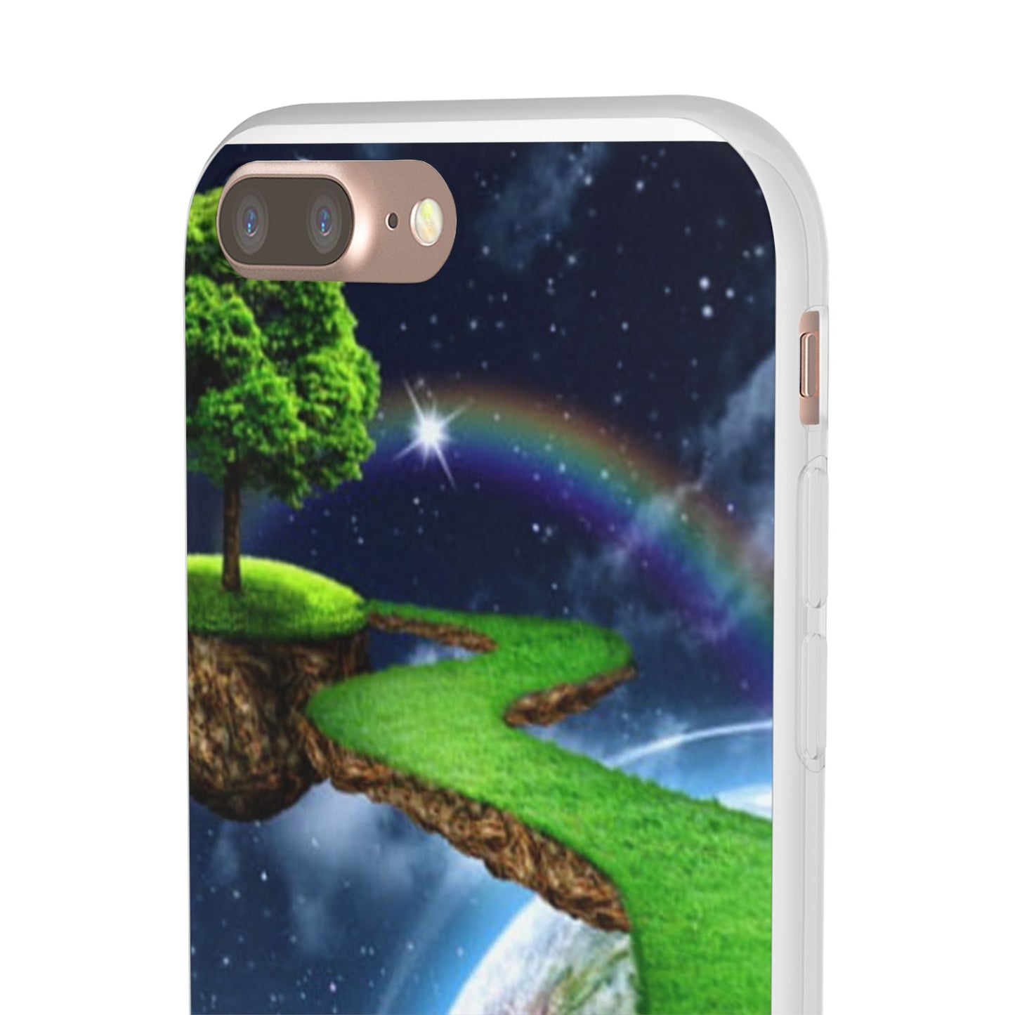 Dreamy Landscape Phone Case, Eco-Friendly Cell Phone Cover, Nature Inspired Gift, Aesthetic Mobile Case, Vibrant Rainbow Design
