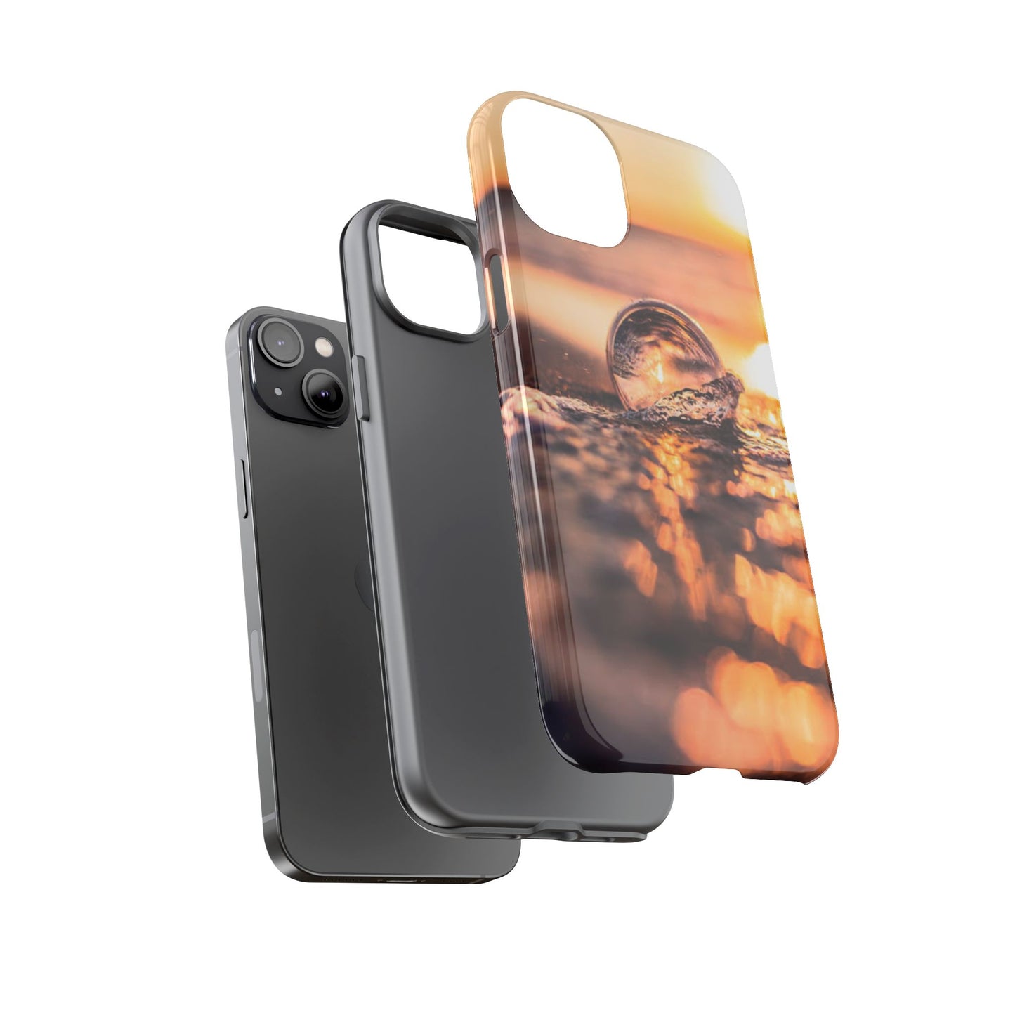 Sunset Bubble Phone Case, Tough Cases, Beach Lover Gift, Summer Vibes, Cell Phone Accessories, Unique Design, Nature Photography