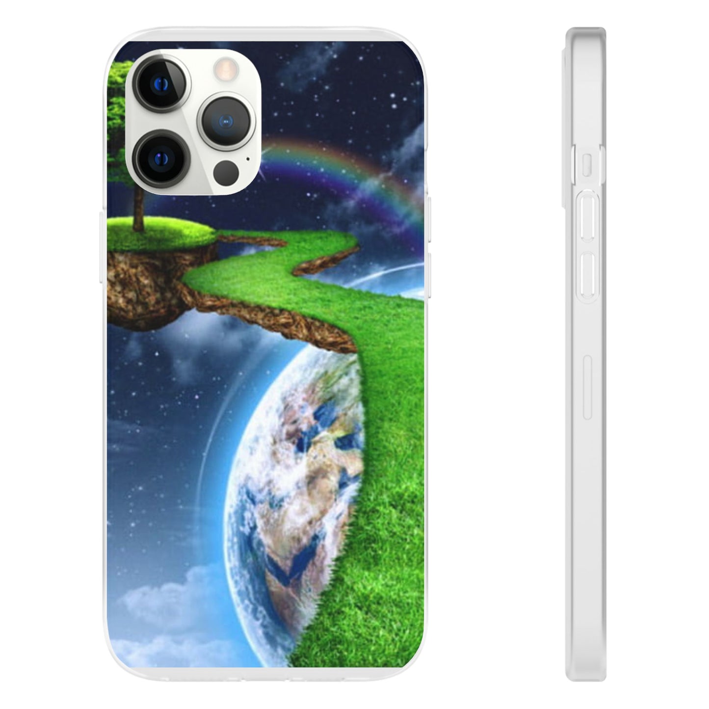 Dreamy Landscape Phone Case, Eco-Friendly Cell Phone Cover, Nature Inspired Gift, Aesthetic Mobile Case, Vibrant Rainbow Design