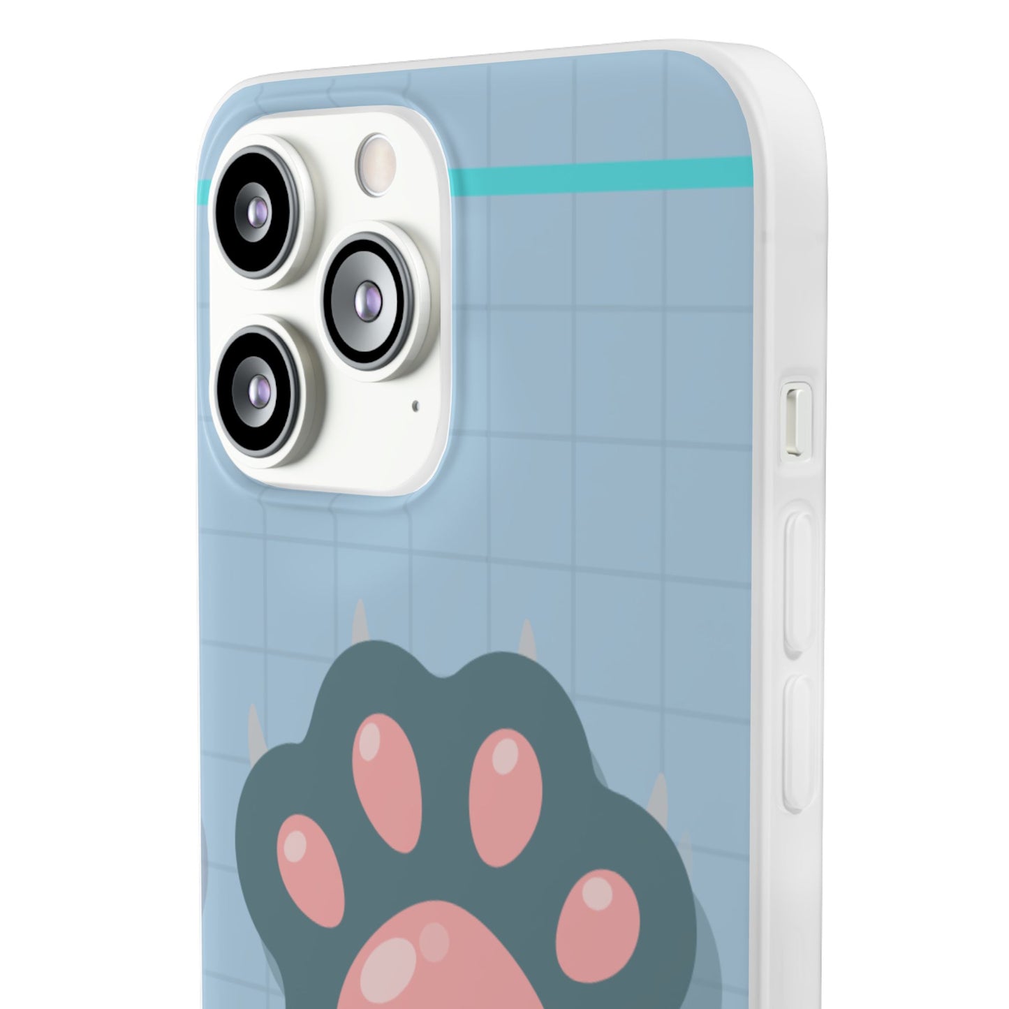 Paw Print Phone Case, Cute Pet Lover Flexi Cases, Dog Cat Accessory, Gift for Animal Lovers, Durable and Stylish Gadget Cover