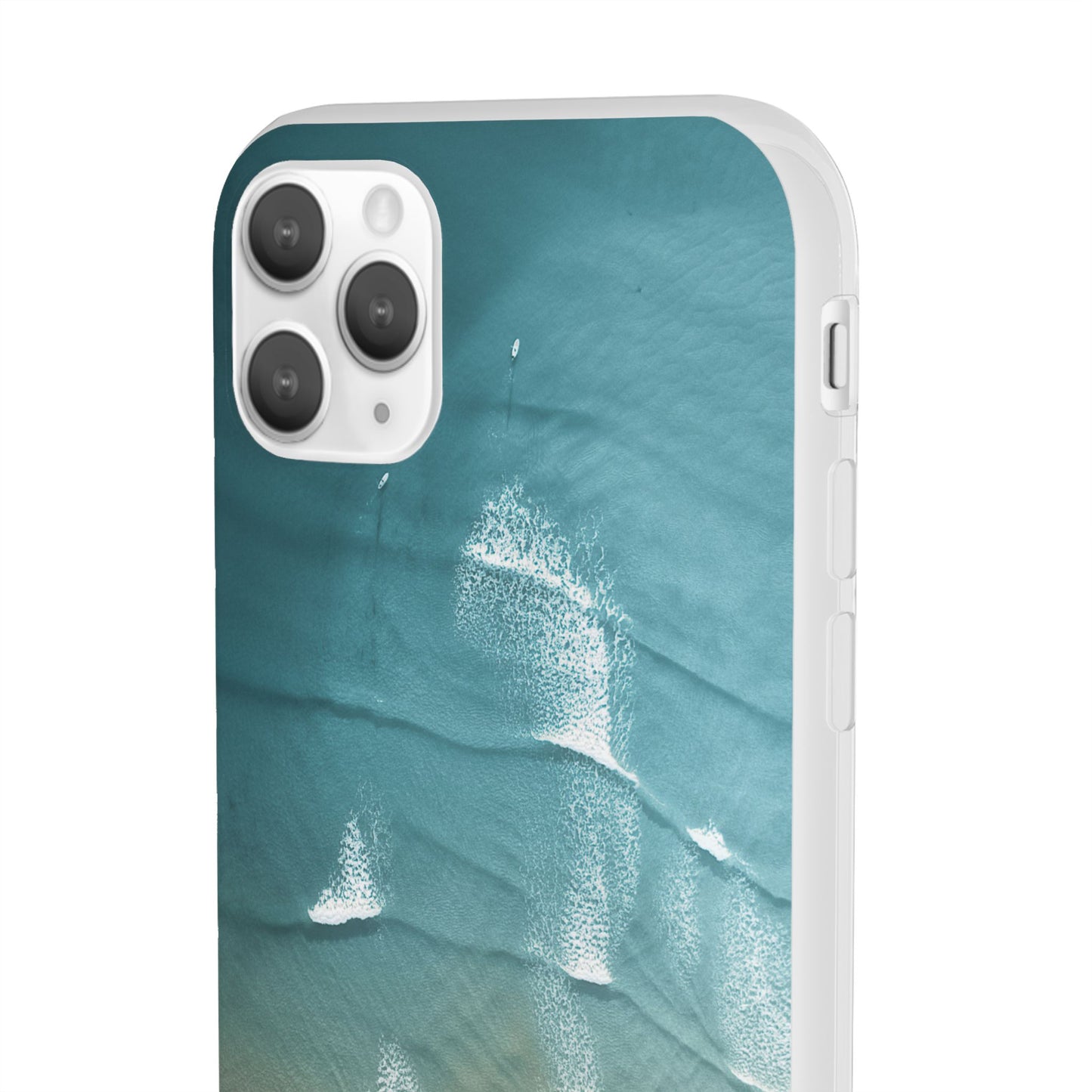Ocean Waves Inspirational Phone Case, Beach Flexi Case, Life Quote Accessory, Coastal Decor, Gift