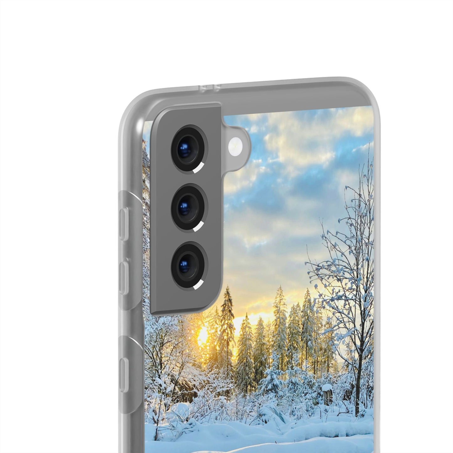 Winter Landscape Flexi Cases, Nature Phone Cover, Scenic Case, Holiday Gift, Seasonal Accessory, Outdoor Lover's Item
