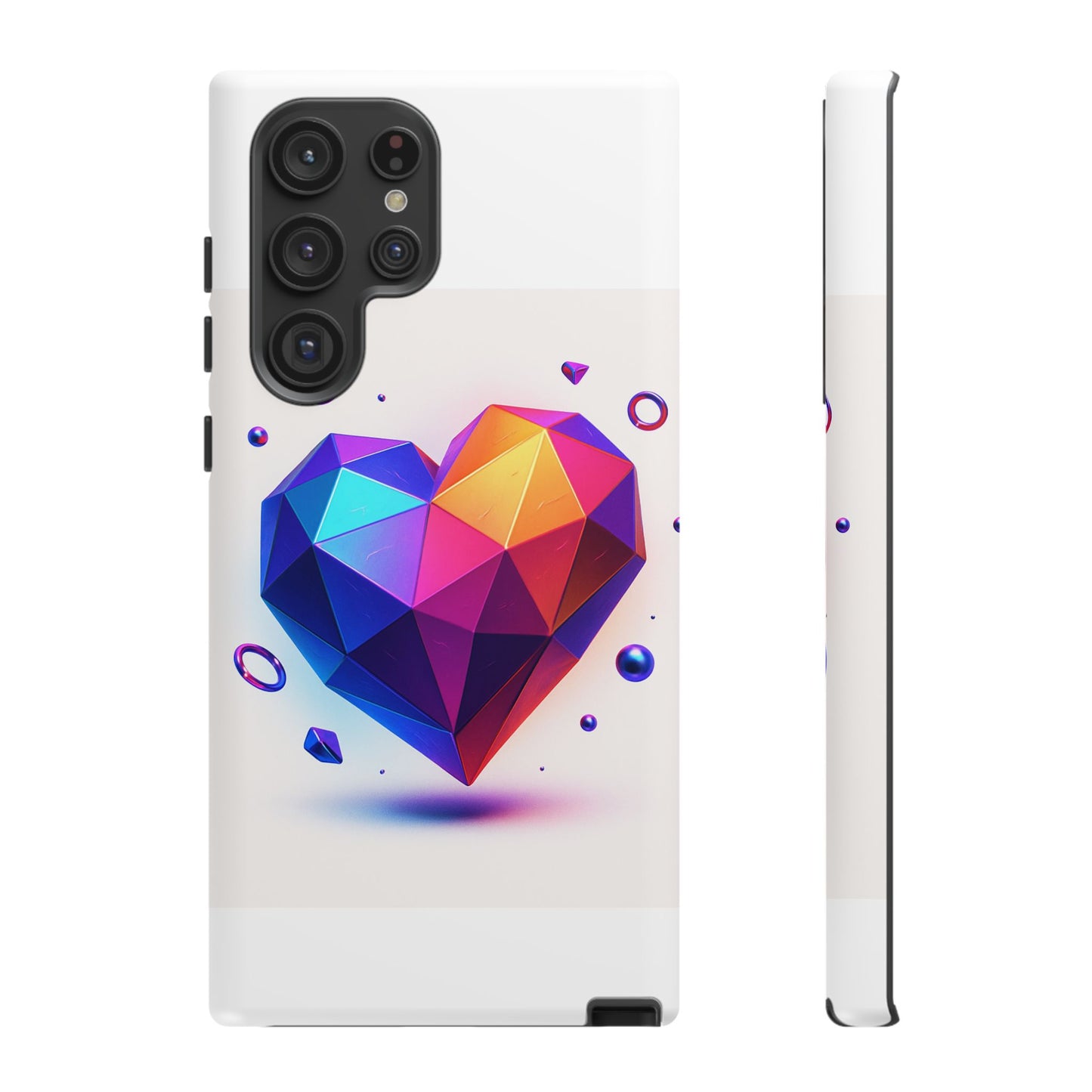 Vibrant Heart Phone Case, Tough Cases, Colorful Phone Cover, Unique Protector, Gift for Her, Cute Accessory