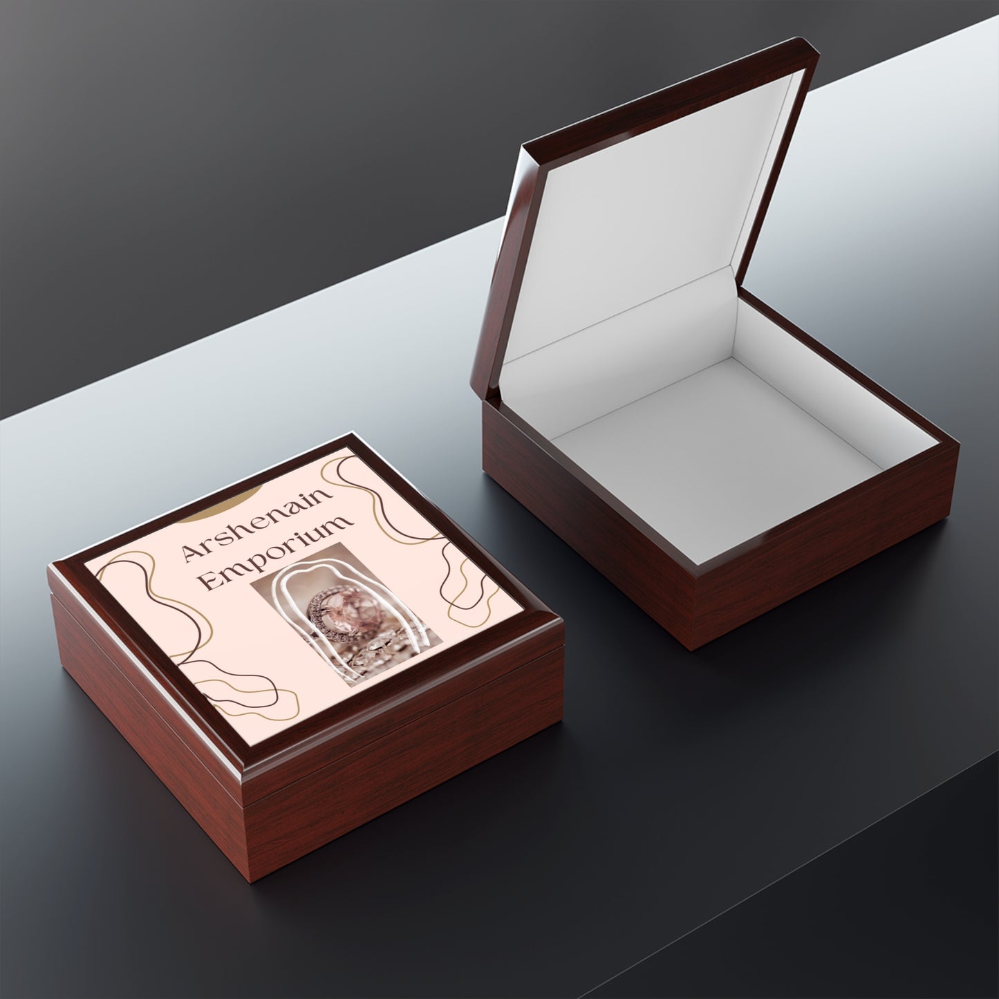 Elegant Jewelry Box with Personalized Design | Gift for Her, Ring Organizer, Wedding Keepsake, Travel Storage, Home Décor
