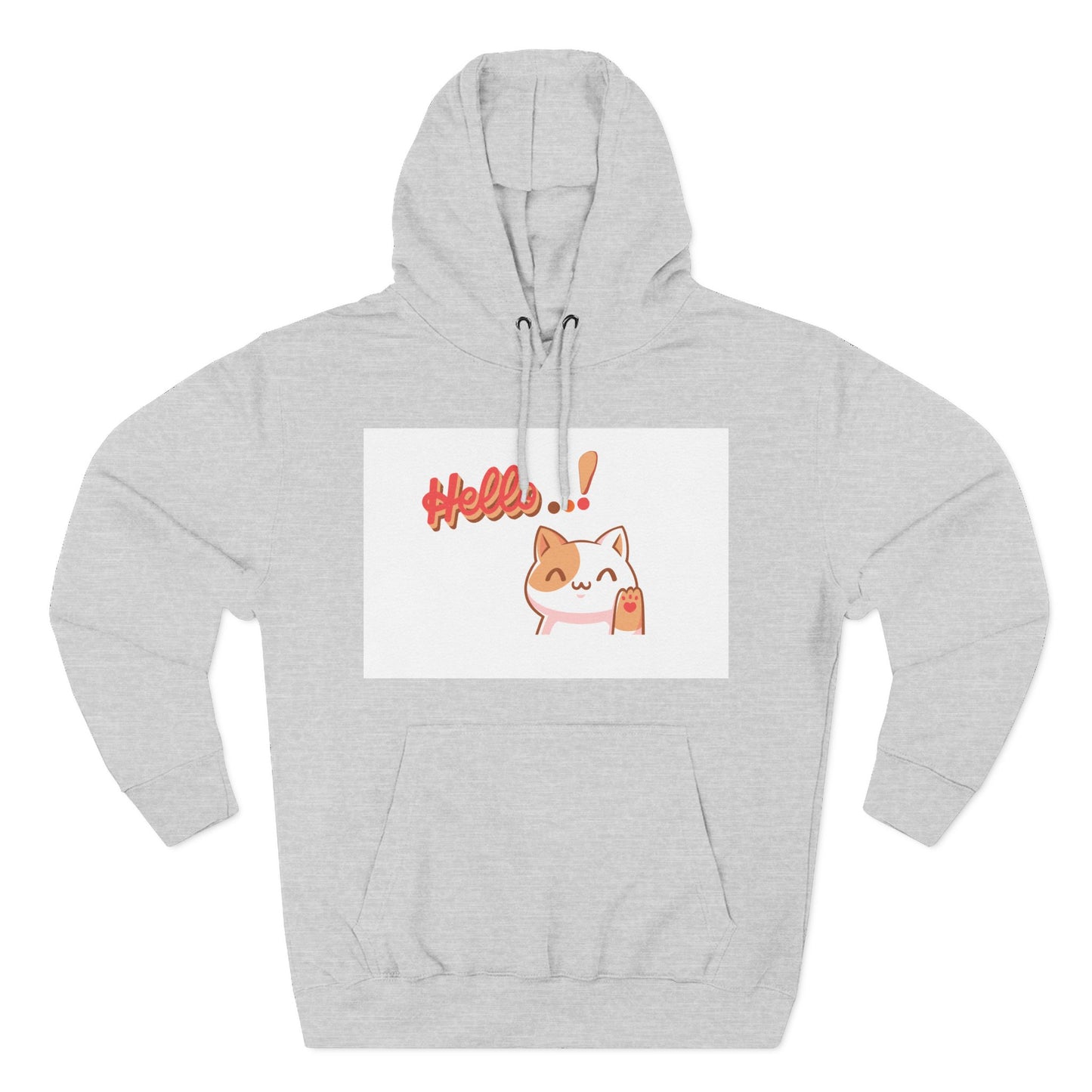 Cute Cat Hoodie with Motivational Design - Perfect Gift for Cat Lovers, Cozy Fleece Hoodie for Any Occasion, Stylish Streetwear