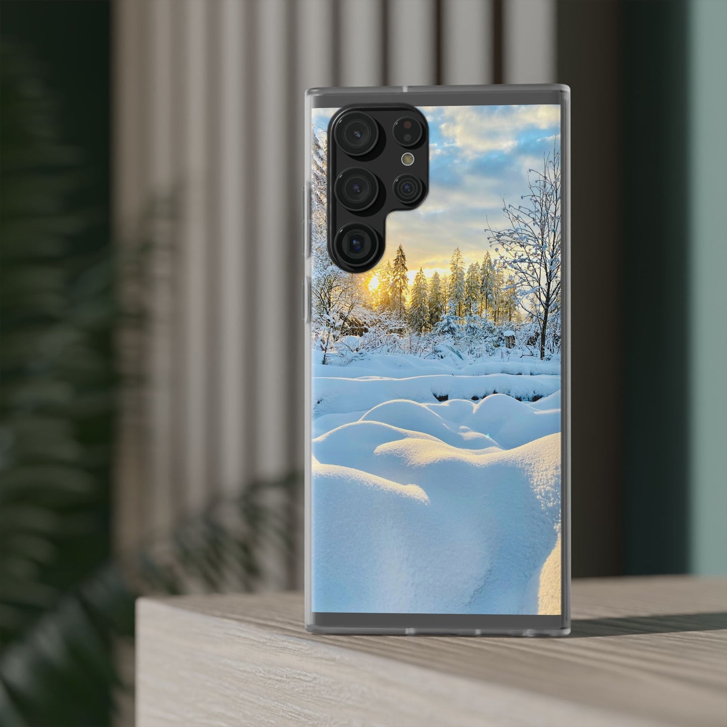 Winter Landscape Flexi Cases, Nature Phone Cover, Scenic Case, Holiday Gift, Seasonal Accessory, Outdoor Lover's Item