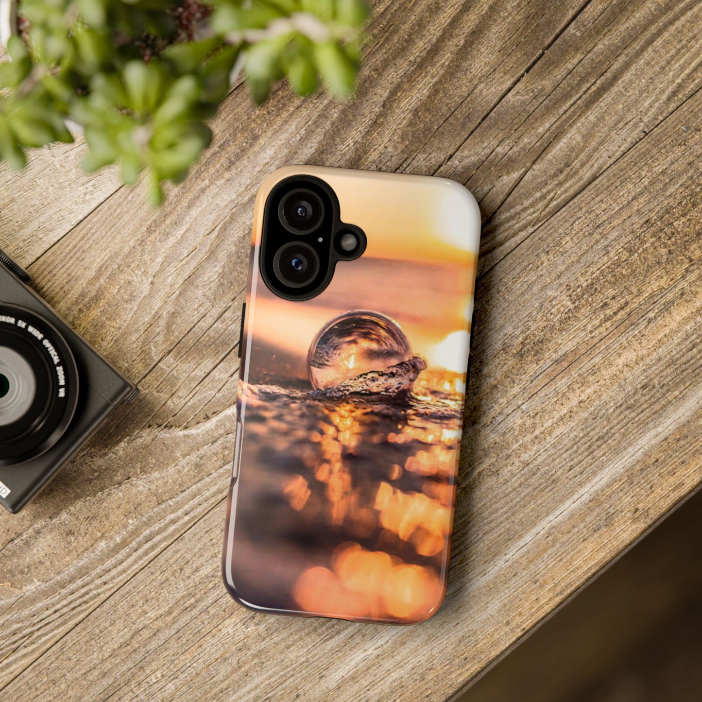 Sunset Bubble Phone Case, Tough Cases, Beach Lover Gift, Summer Vibes, Cell Phone Accessories, Unique Design, Nature Photography