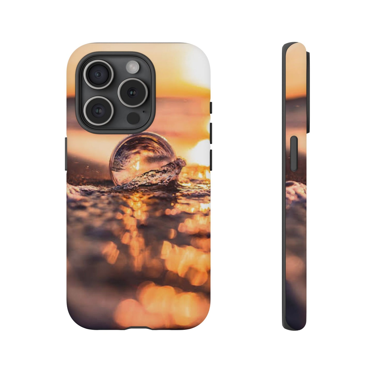 Sunset Bubble Phone Case, Tough Cases, Beach Lover Gift, Summer Vibes, Cell Phone Accessories, Unique Design, Nature Photography