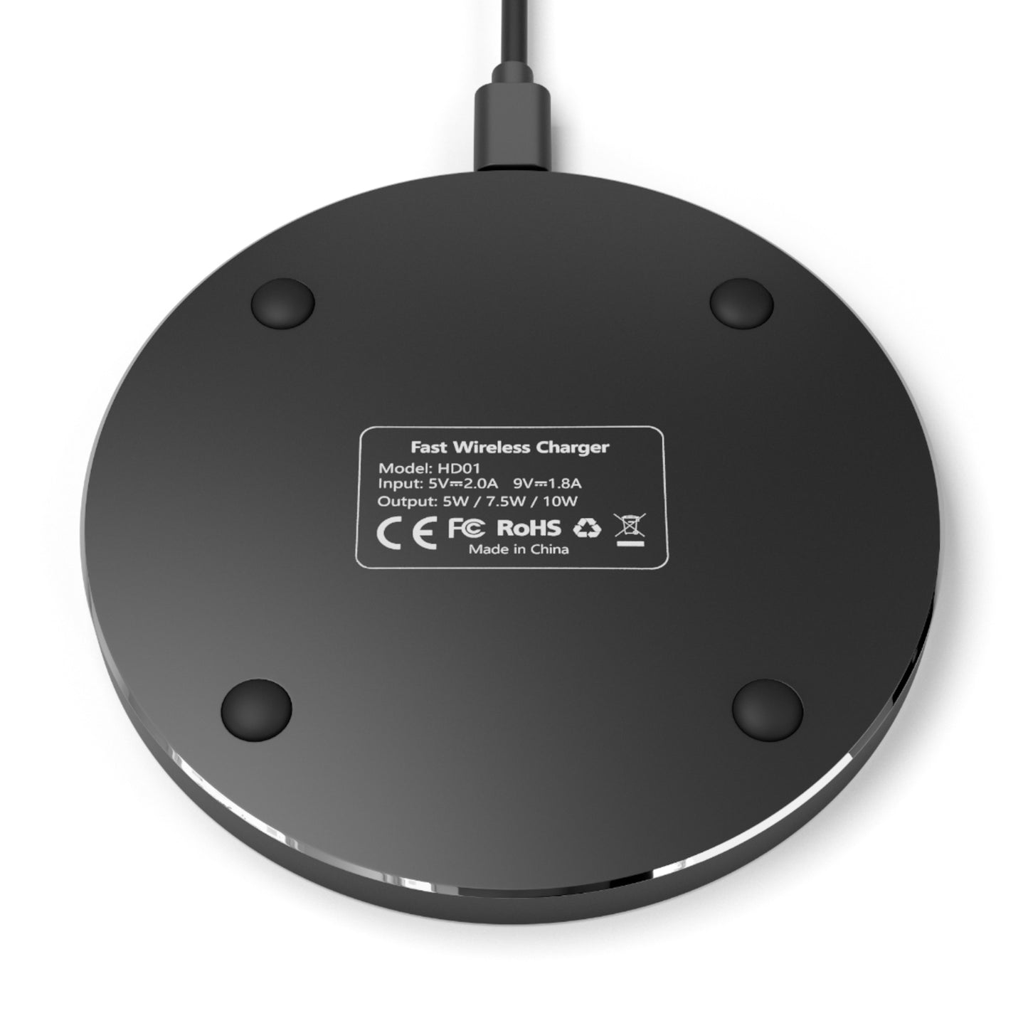 Elegant Fast Wireless Charger, Modern Charging Pad for Home Office, Tech Gift for Holidays, Minimalist Desk Decor