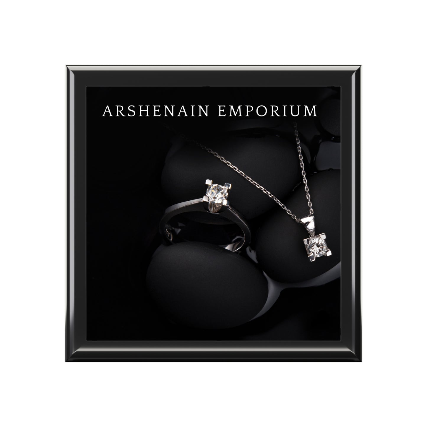 Elegant Black Jewelry Box for Rings, Necklaces, Keepsakes, Gift for Her, Bridal Jewelry Storage, Unique Home Decor