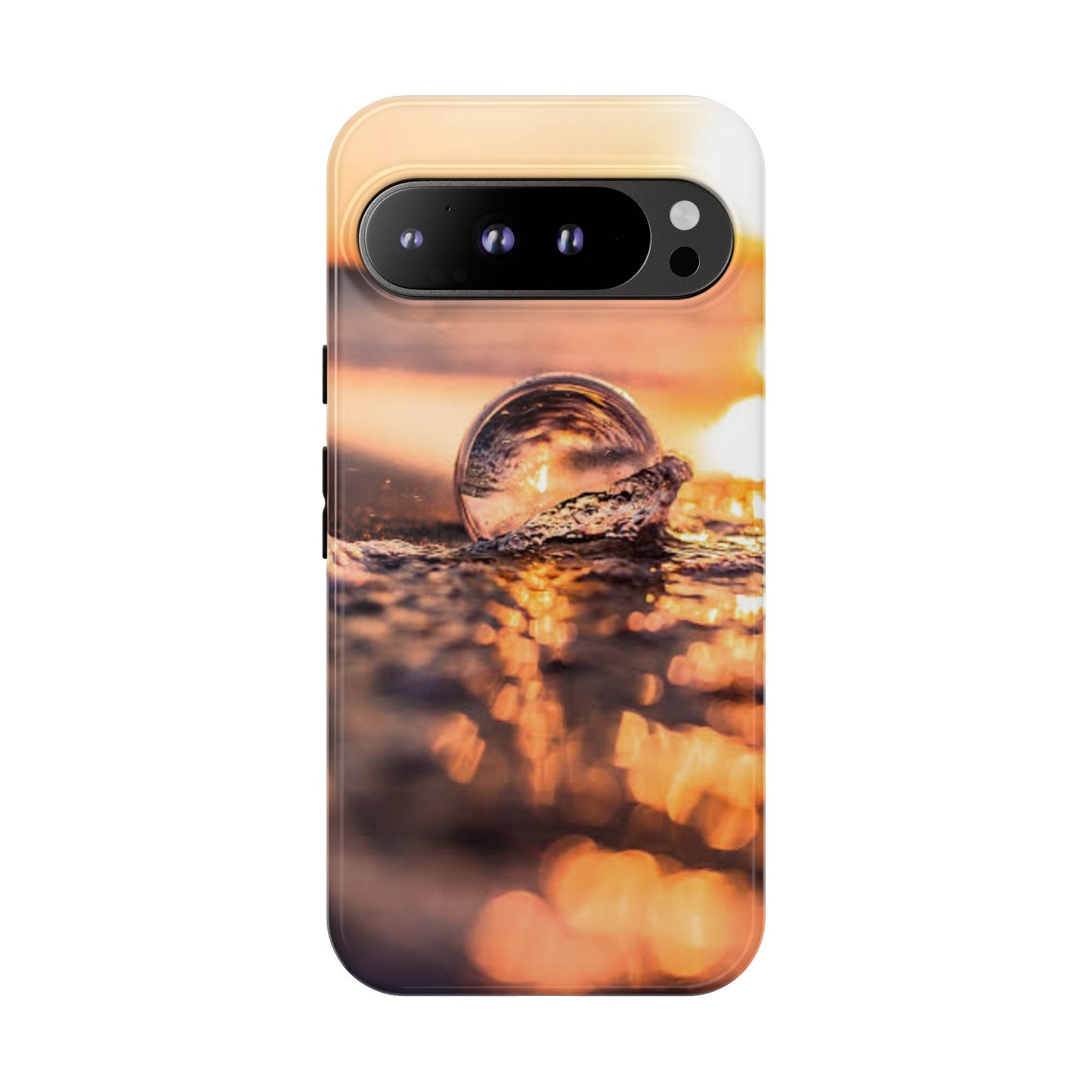 Sunset Bubble Phone Case, Tough Cases, Beach Lover Gift, Summer Vibes, Cell Phone Accessories, Unique Design, Nature Photography