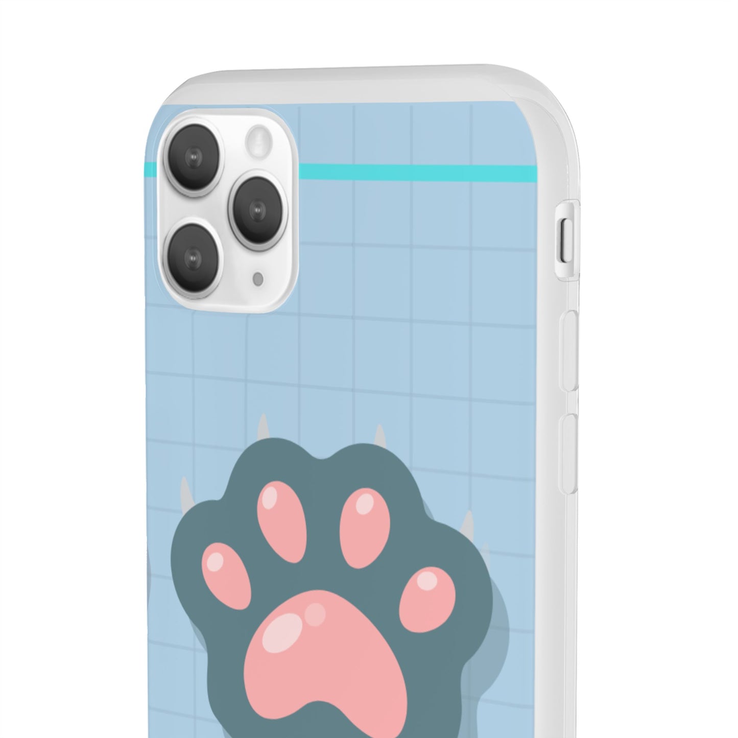 Paw Print Phone Case, Cute Pet Lover Flexi Cases, Dog Cat Accessory, Gift for Animal Lovers, Durable and Stylish Gadget Cover