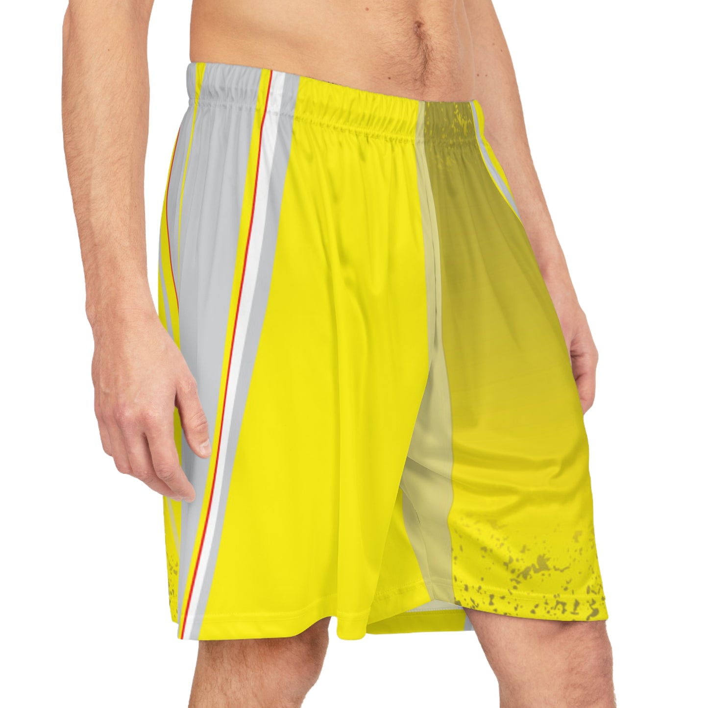 Bold Yellow Basketball Shorts - Summer Sportswear, Casual Athletic Wear, Gym Fitness Gear, Outdoor Activity Shorts, Gift for Athletes