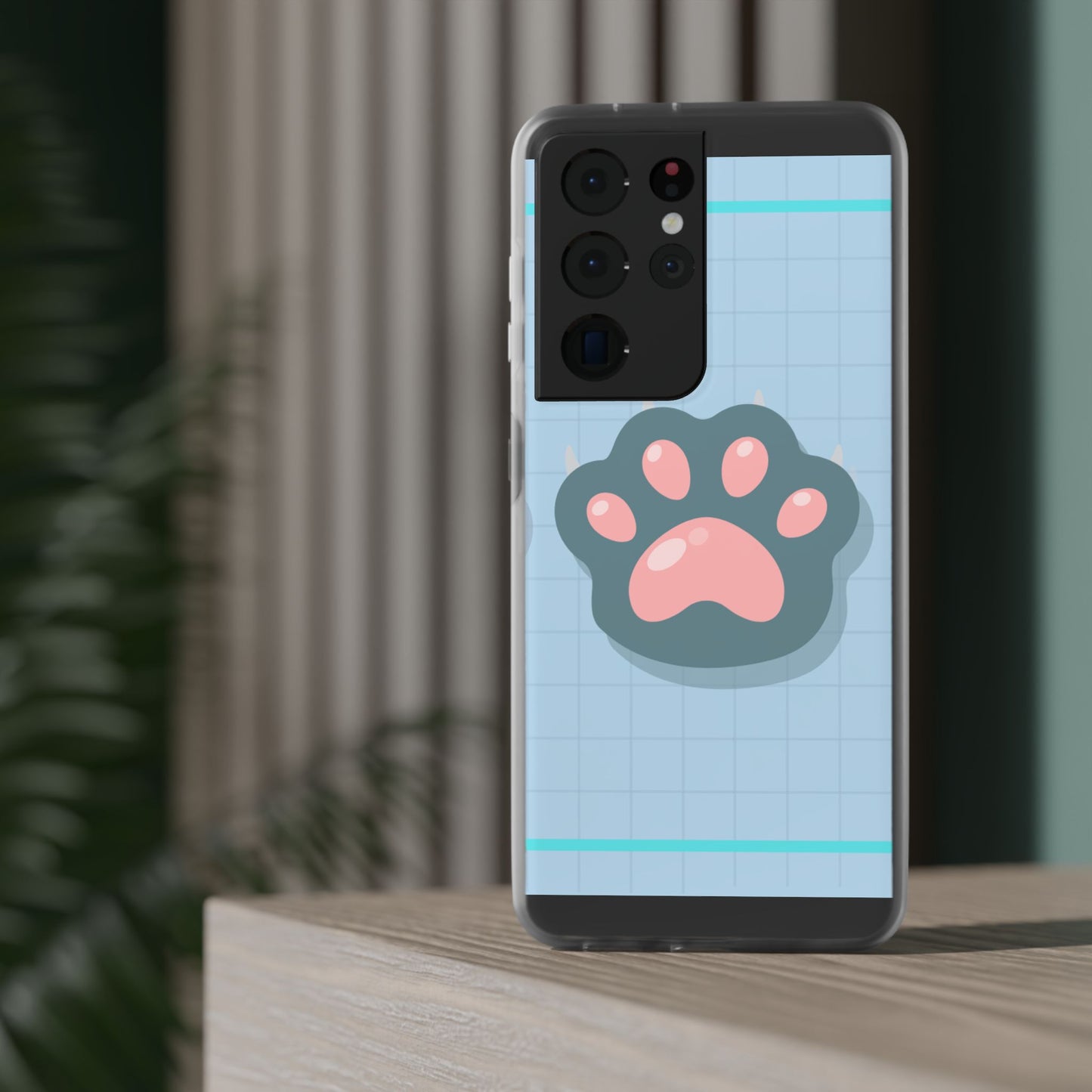 Paw Print Phone Case, Cute Pet Lover Flexi Cases, Dog Cat Accessory, Gift for Animal Lovers, Durable and Stylish Gadget Cover