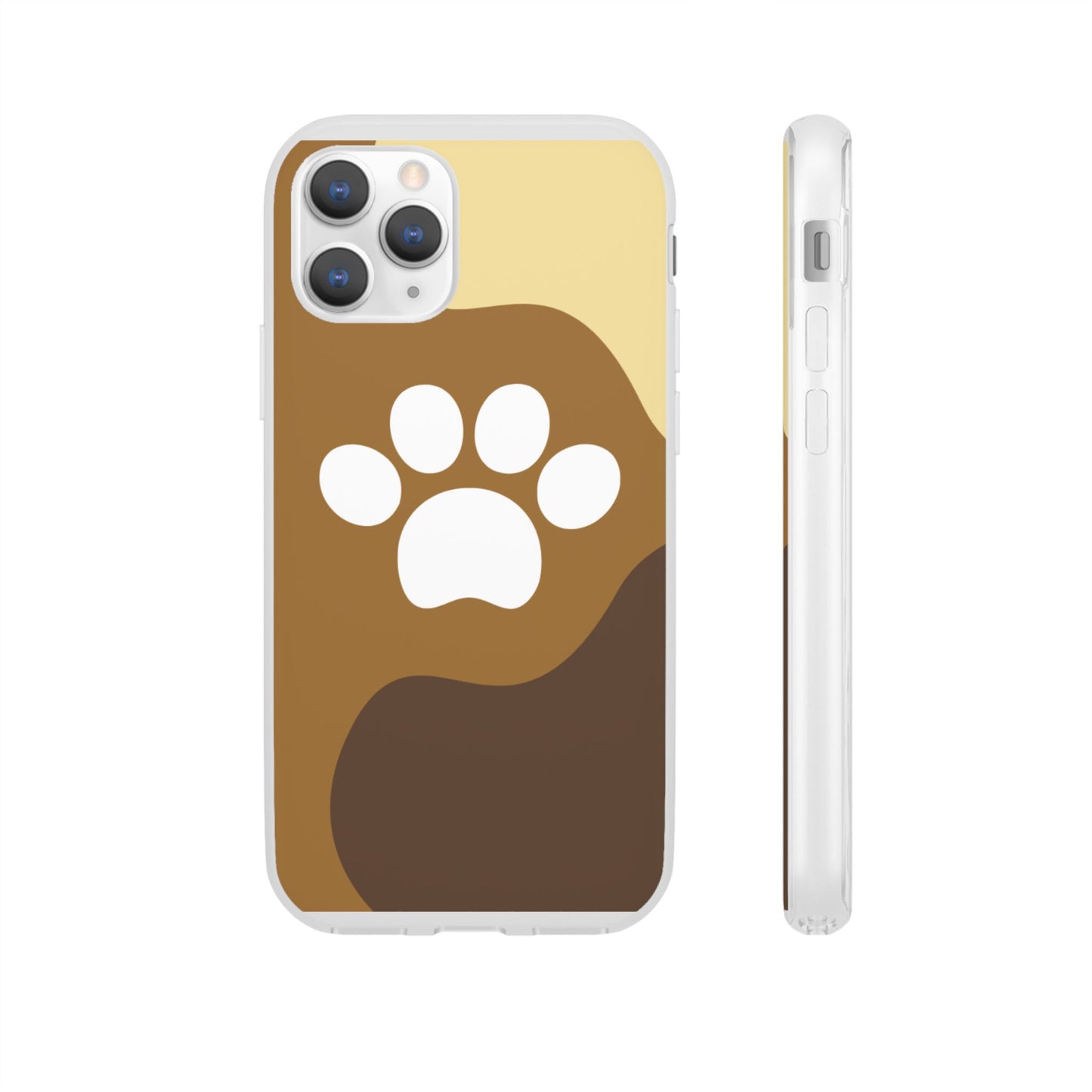 Pet Lover's Flexi Case, Cute Dog Paw Phone Cover, Animal Lover Gift, Dog Mom Accessory, Unique Pet Design Case