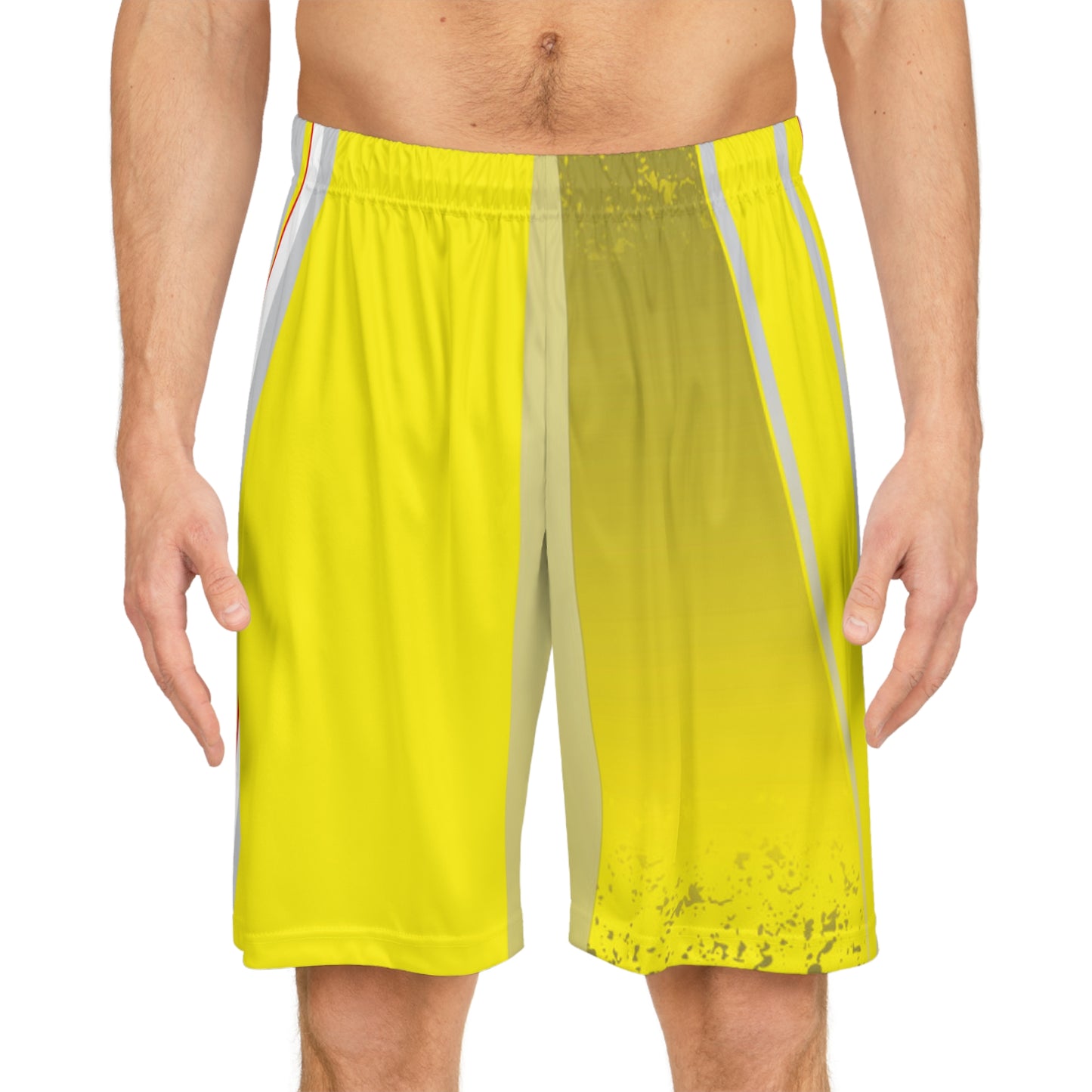 Bold Yellow Basketball Shorts - Summer Sportswear, Casual Athletic Wear, Gym Fitness Gear, Outdoor Activity Shorts, Gift for Athletes