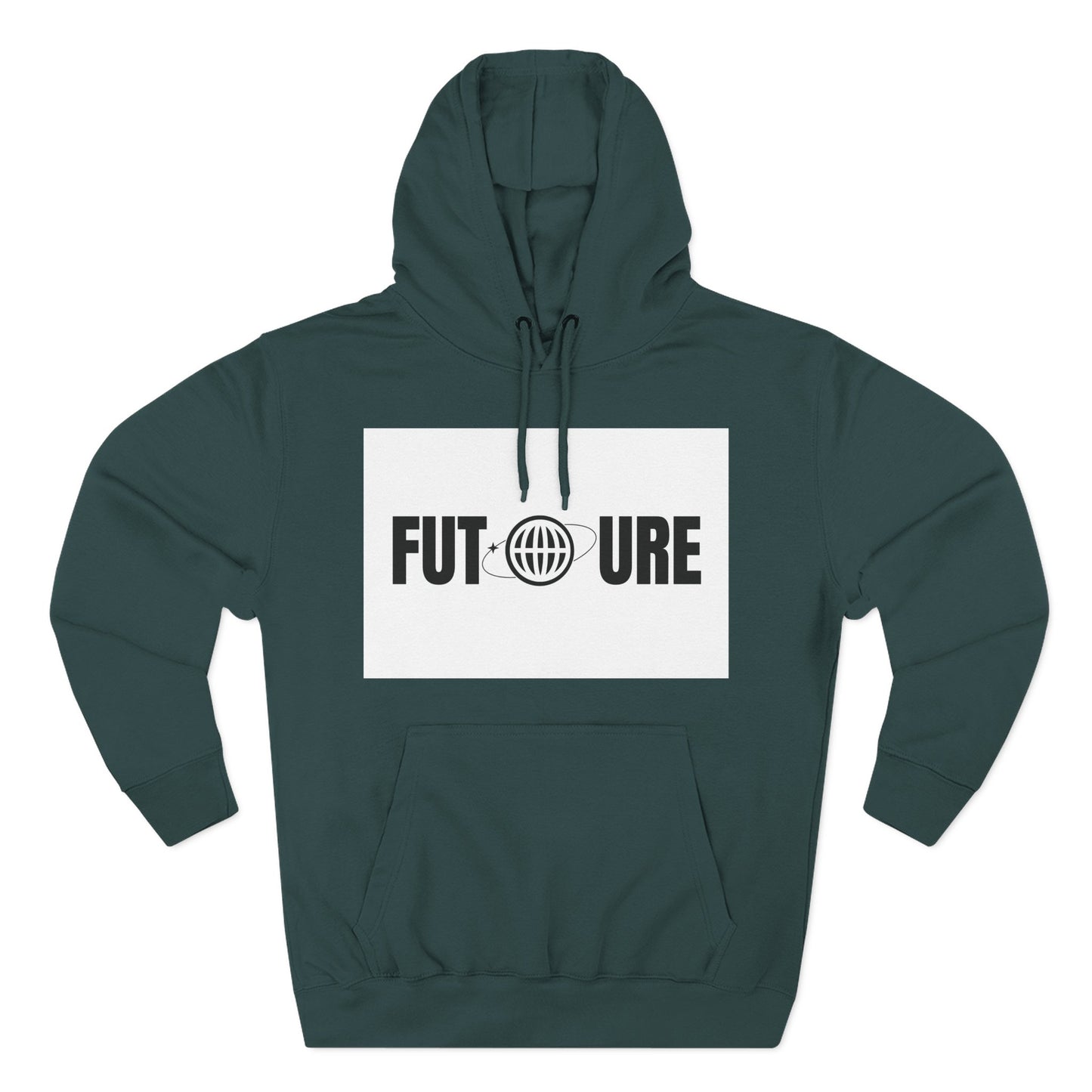 Futuristic Three-Panel Fleece Hoodie, Cozy Fashion, Streetwear Style, Gift for Trendsetters, Everyday Comfort