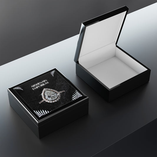 Elegant Jewelry Box with Sparkling Design - Perfect for Gifts, Ring Storage, Home Décor, Wedding Keepsakes, Anniversary Present