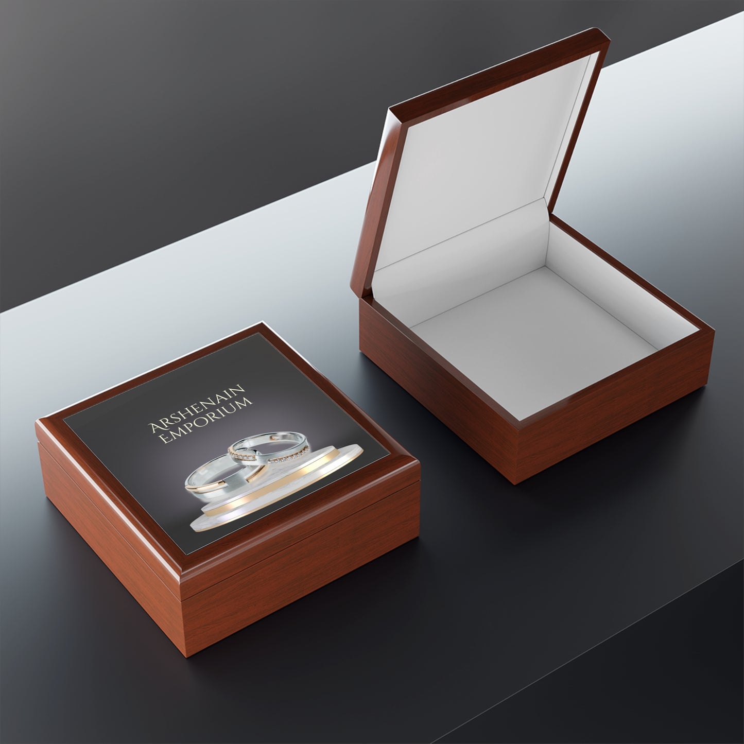 Elegant Black Jewelry Box for Rings and Keepsakes, Gift for Jewelry Lovers, Wedding, Anniversary, Storage Organizer