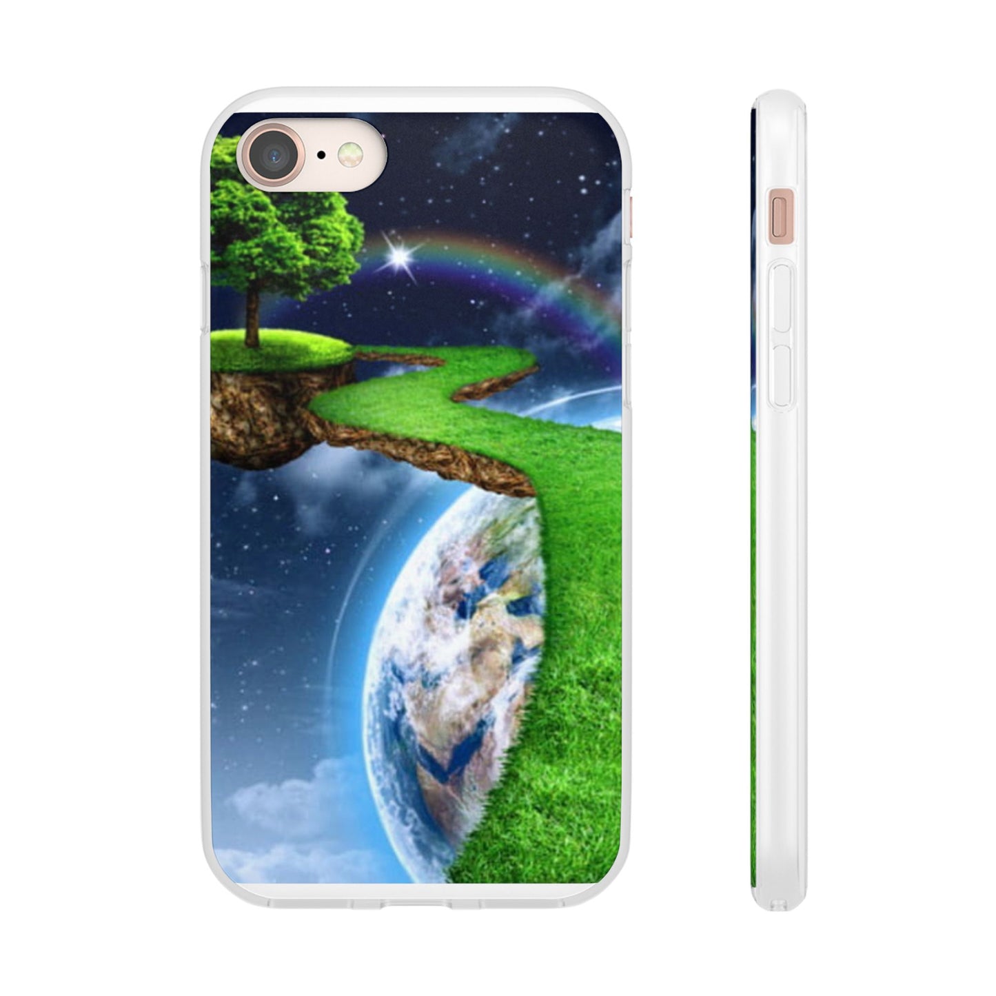 Dreamy Landscape Phone Case, Eco-Friendly Cell Phone Cover, Nature Inspired Gift, Aesthetic Mobile Case, Vibrant Rainbow Design
