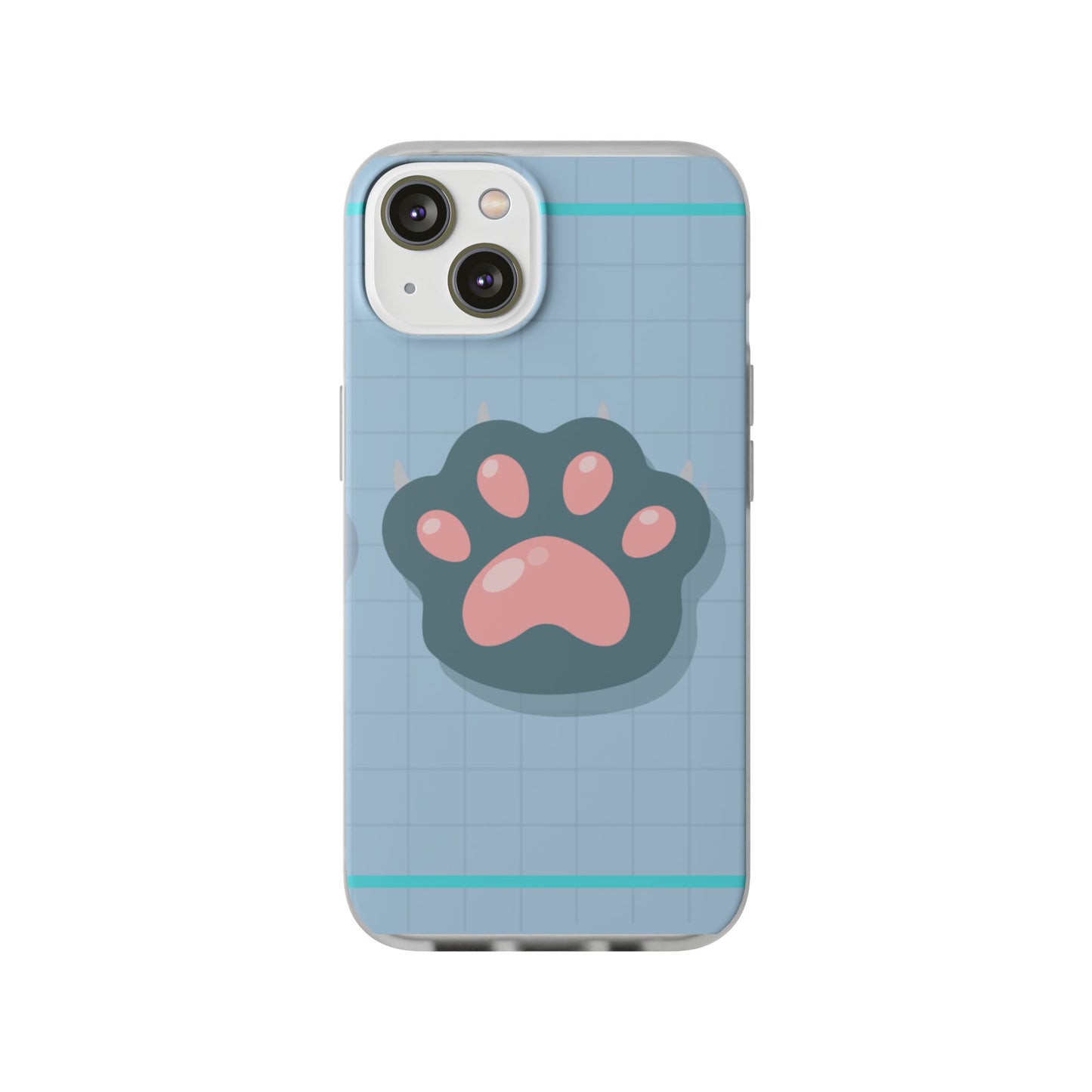 Paw Print Phone Case, Cute Pet Lover Flexi Cases, Dog Cat Accessory, Gift for Animal Lovers, Durable and Stylish Gadget Cover