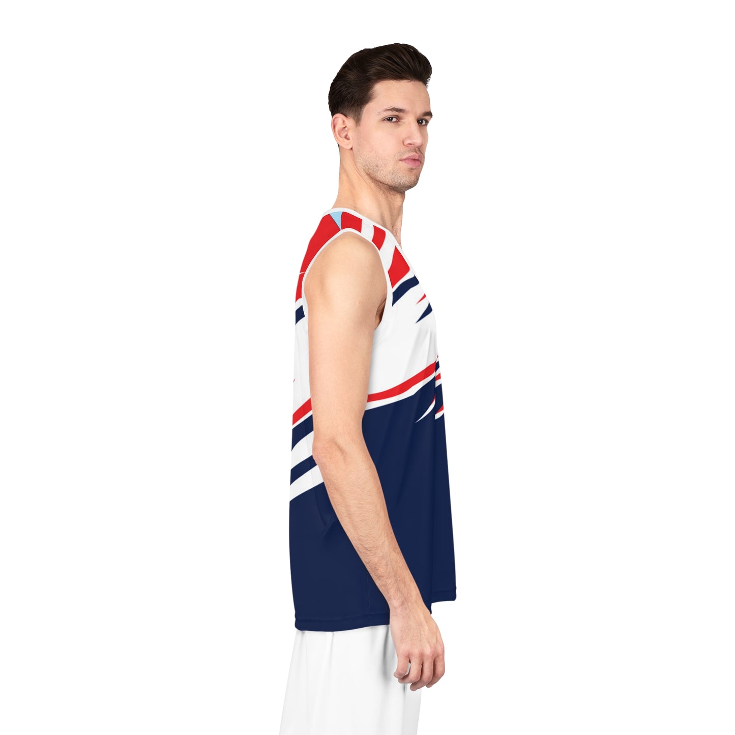 Dynamic Basketball Jersey, AOP Athletic Wear, Sports Fan Apparel, Gift for Gamers, Team Spirit Gear, Streetwear Style