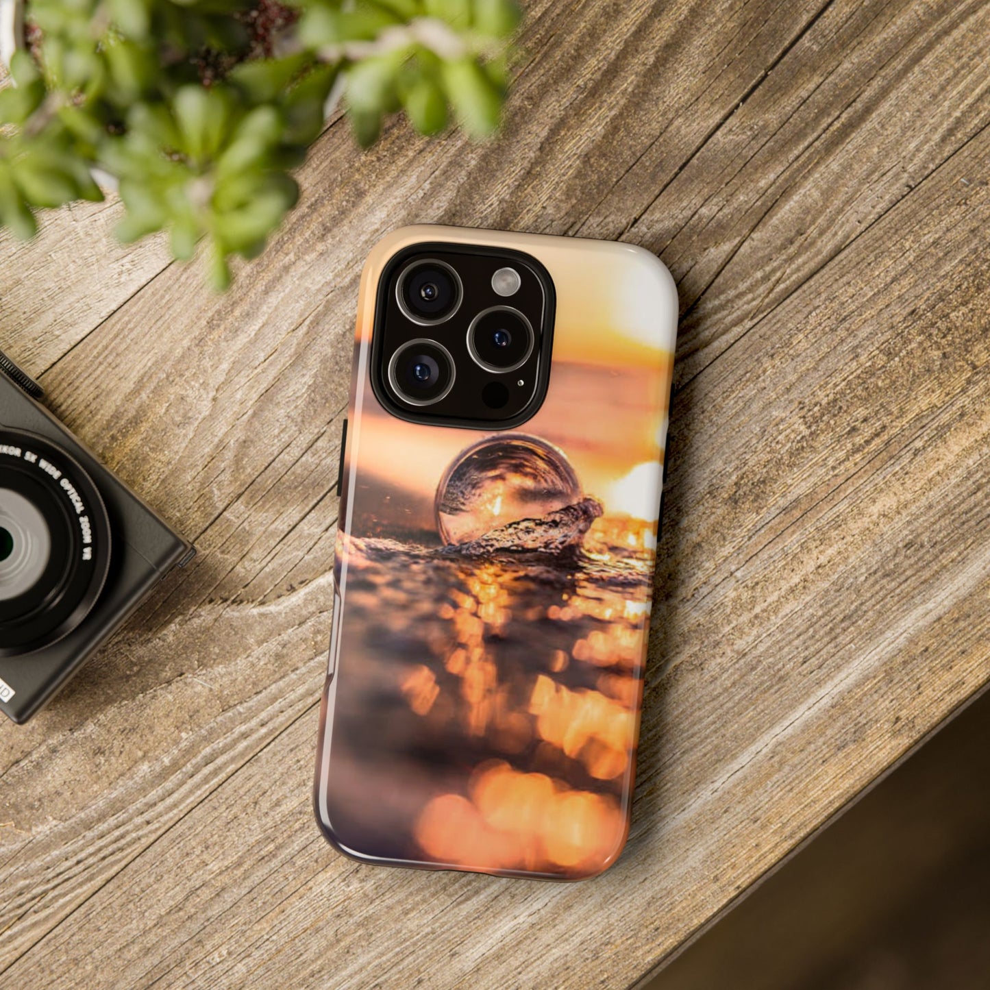 Sunset Bubble Phone Case, Tough Cases, Beach Lover Gift, Summer Vibes, Cell Phone Accessories, Unique Design, Nature Photography