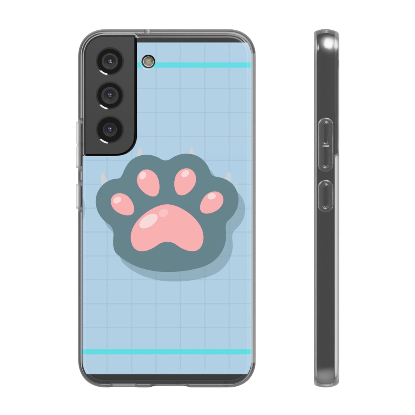 Paw Print Phone Case, Cute Pet Lover Flexi Cases, Dog Cat Accessory, Gift for Animal Lovers, Durable and Stylish Gadget Cover