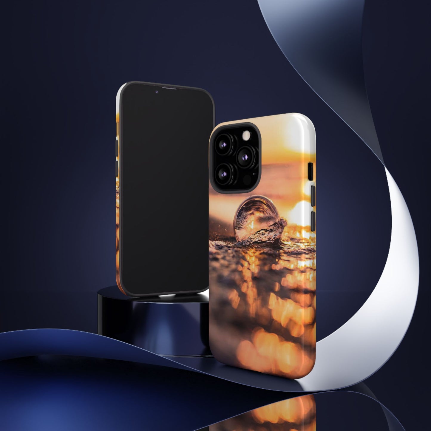 Sunset Bubble Phone Case, Tough Cases, Beach Lover Gift, Summer Vibes, Cell Phone Accessories, Unique Design, Nature Photography