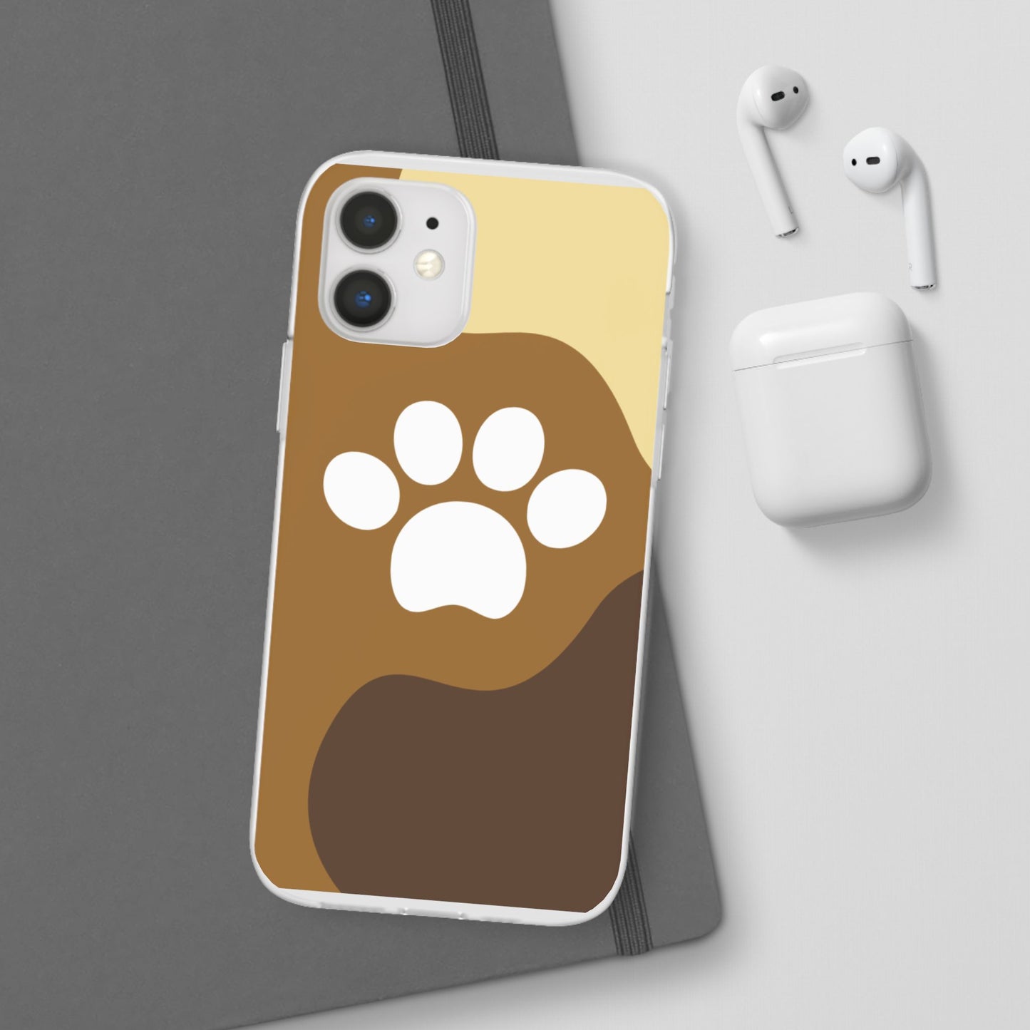 Pet Lover's Flexi Case, Cute Dog Paw Phone Cover, Animal Lover Gift, Dog Mom Accessory, Unique Pet Design Case