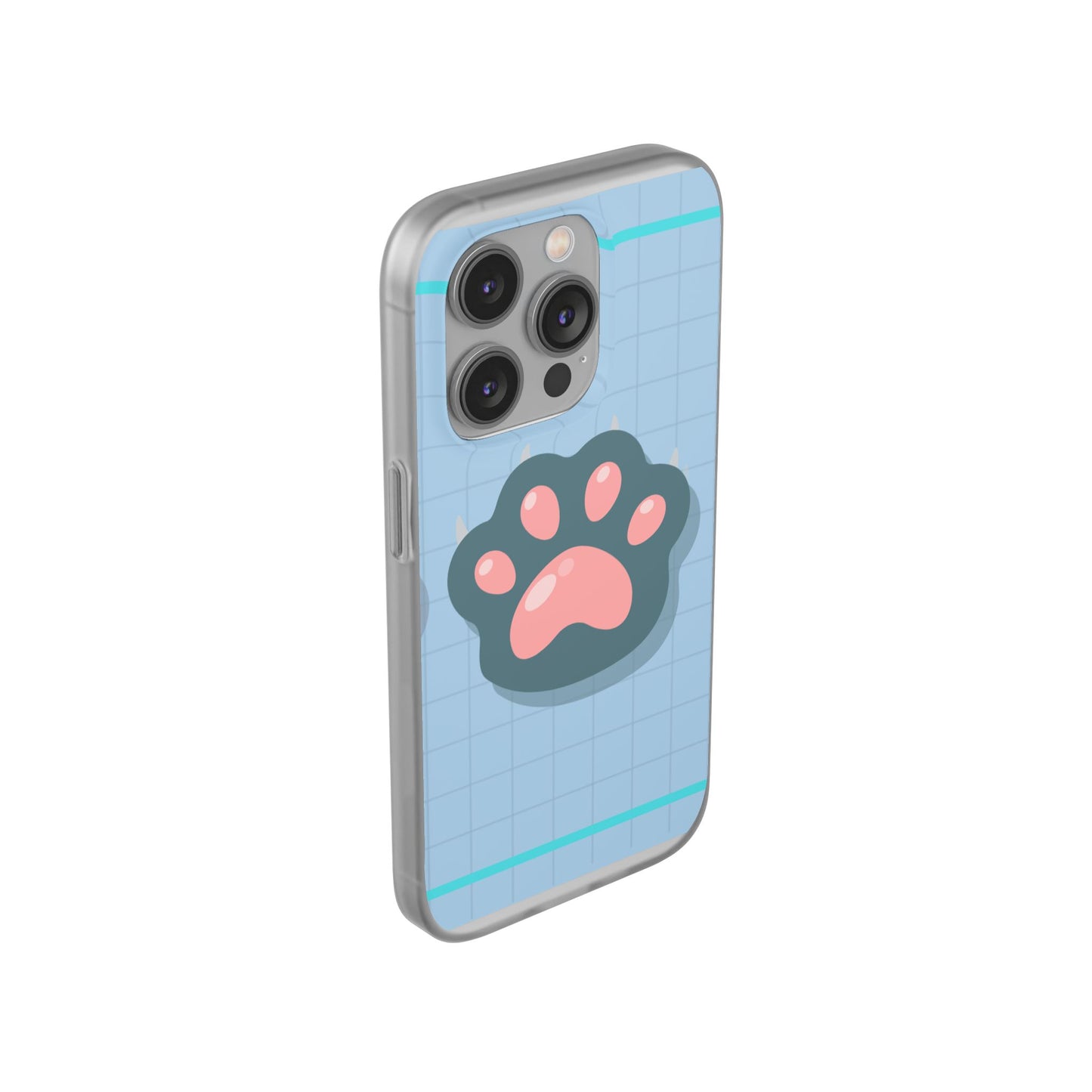 Paw Print Phone Case, Cute Pet Lover Flexi Cases, Dog Cat Accessory, Gift for Animal Lovers, Durable and Stylish Gadget Cover