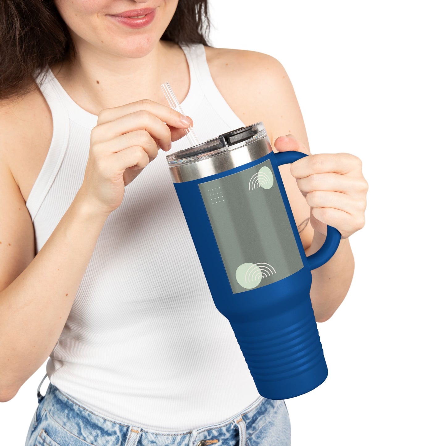 Modern Insulated Travel Mug, 40oz - Perfect for Coffee Lovers, Gift for Travelers, Unique Drinkware for Home & Office, Stylish Hydration!