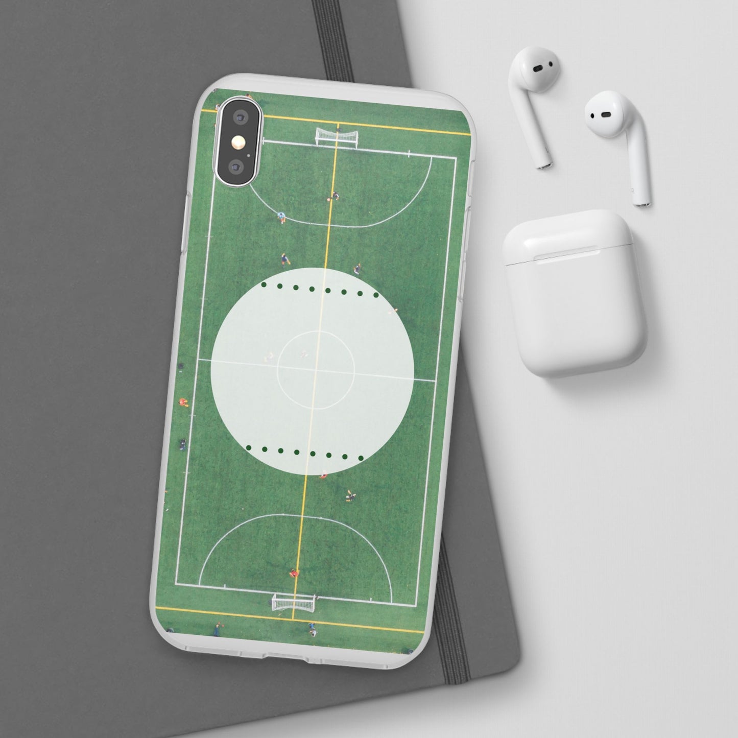 Soccer Field Phone Cases, Sporty Flexi Cases for Sports Lovers, Gift for Athletes, Unique Phone Cover, Perfect for Game Day