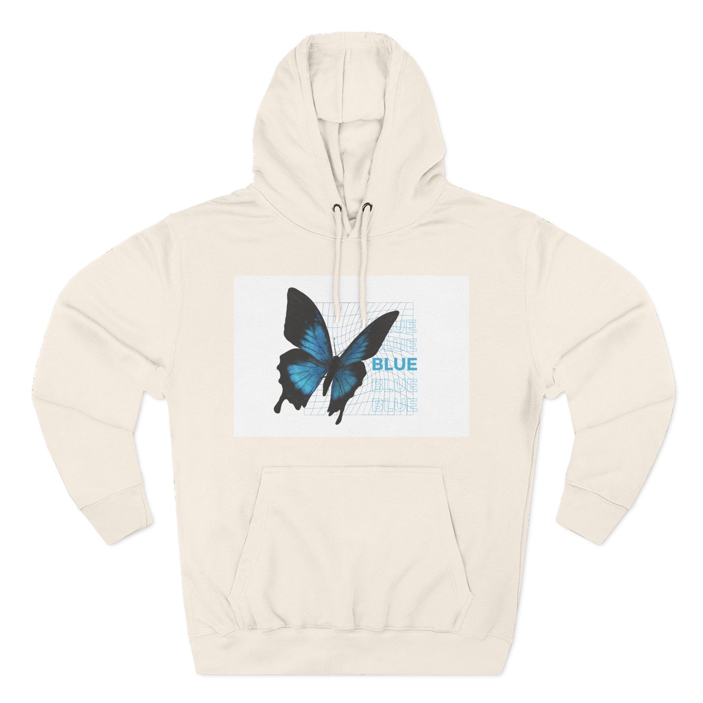 Butterfly Art Hoodie, Soft Fleece Sweatshirt, Gift for Nature Lovers, Stylish Casual Wear, Cozy Trendy Winter Apparel