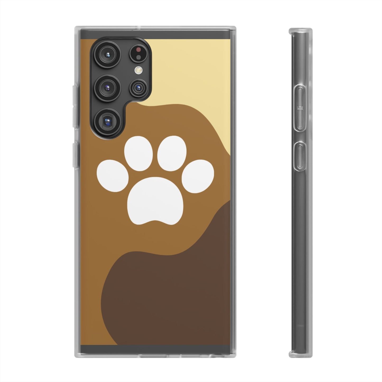 Pet Lover's Flexi Case, Cute Dog Paw Phone Cover, Animal Lover Gift, Dog Mom Accessory, Unique Pet Design Case