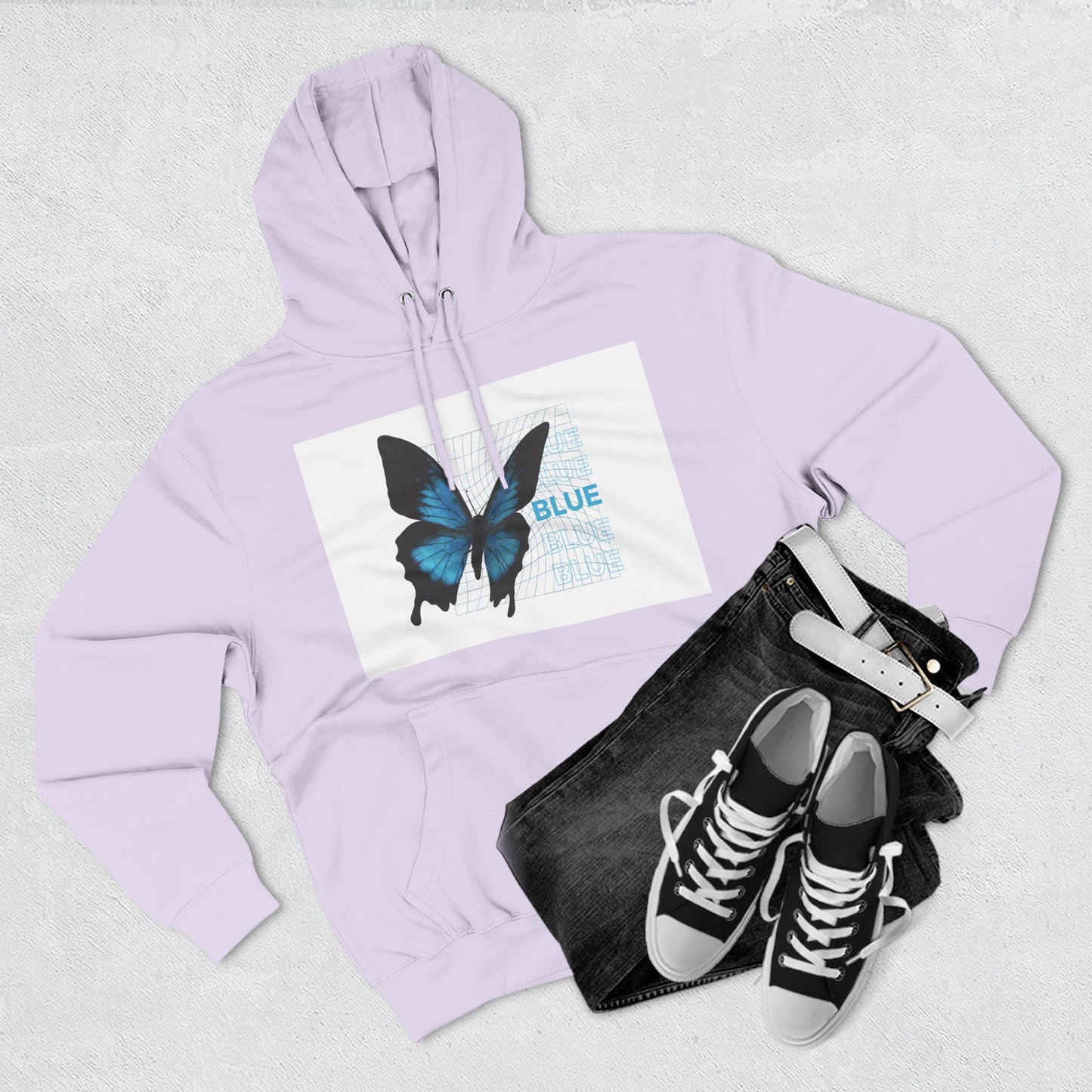 Butterfly Art Hoodie, Soft Fleece Sweatshirt, Gift for Nature Lovers, Stylish Casual Wear, Cozy Trendy Winter Apparel