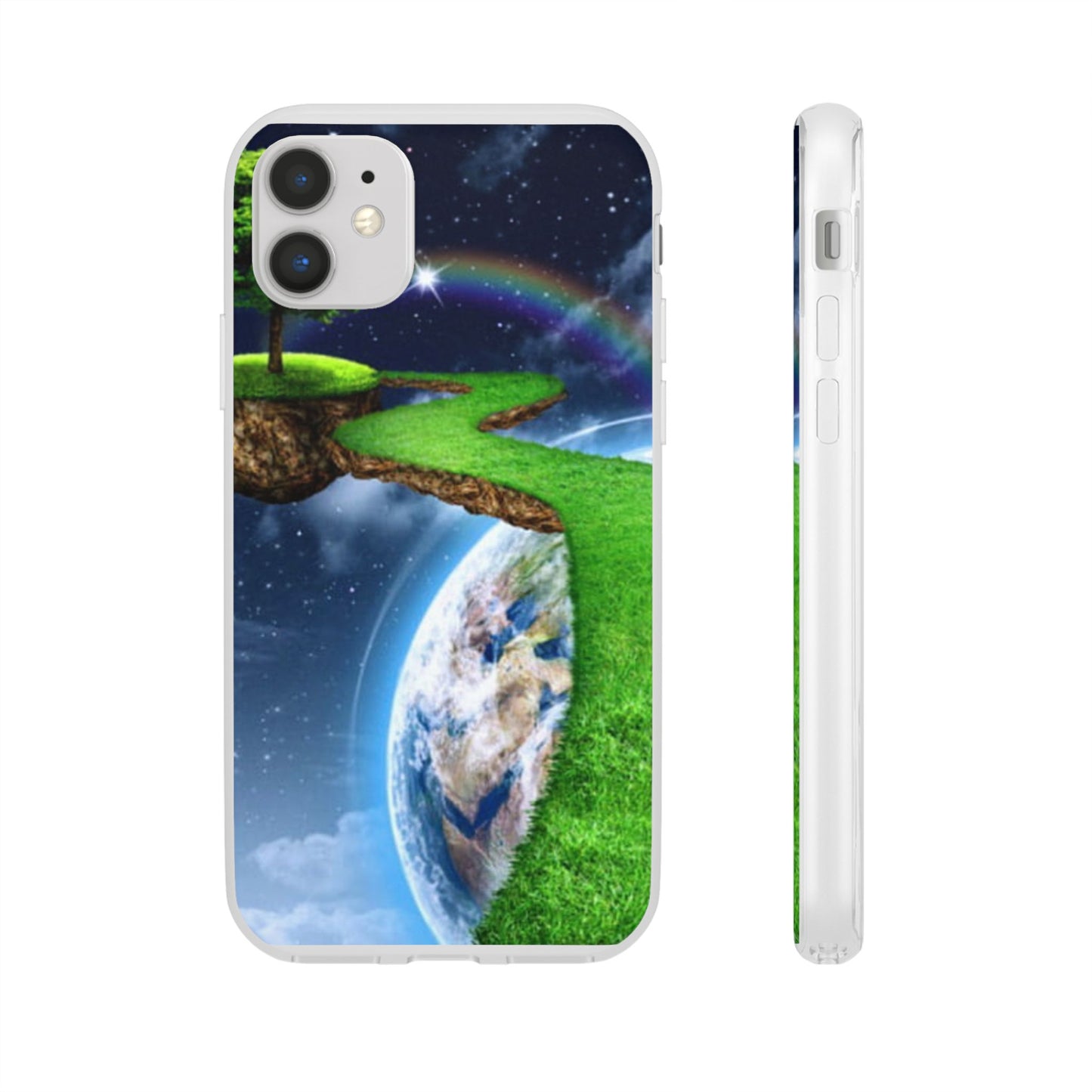 Dreamy Landscape Phone Case, Eco-Friendly Cell Phone Cover, Nature Inspired Gift, Aesthetic Mobile Case, Vibrant Rainbow Design