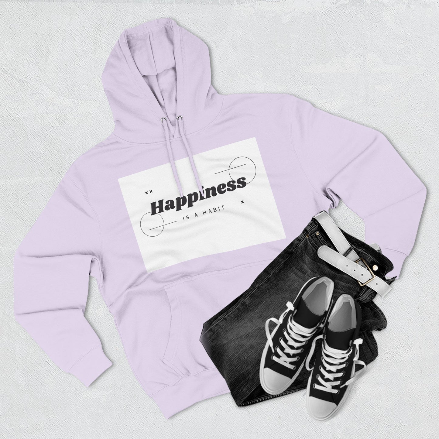 Happiness Is A Habit Hoodie, Cozy Sweatshirt, Motivational Apparel, Ideal Gift for Her, Everyday Comfort Wear
