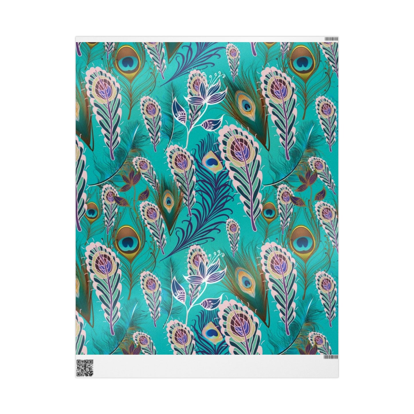 Peacock Feather Colorful Wrapping Paper, Decorative Gift Wrap Roll, Eco-Friendly Gift Wrap, Holiday Wrapping, Party Supplies, Unique Gift Planner
